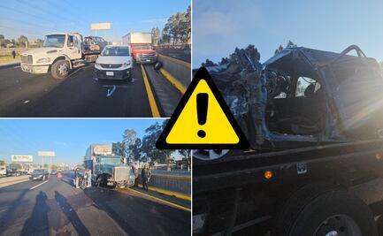 Carambola de 4 vehículos provoca cierre parcial en la autopista México-Puebla