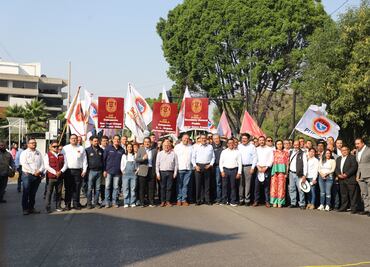 Así fue el desfile conmemorativo del Día Internacional del Trabajo en Puebla
