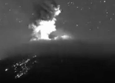 Explosión en el Popocatépetl genera alta probabilidad de caída de ceniza