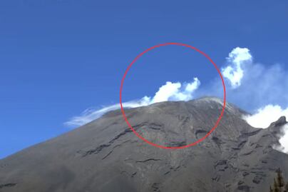 FOTOS: Extrañas nubes lucieron sobre el cráter del volcán Popocatépetl