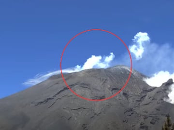 FOTOS: Extrañas nubes lucieron sobre el cráter del volcán Popocatépetl