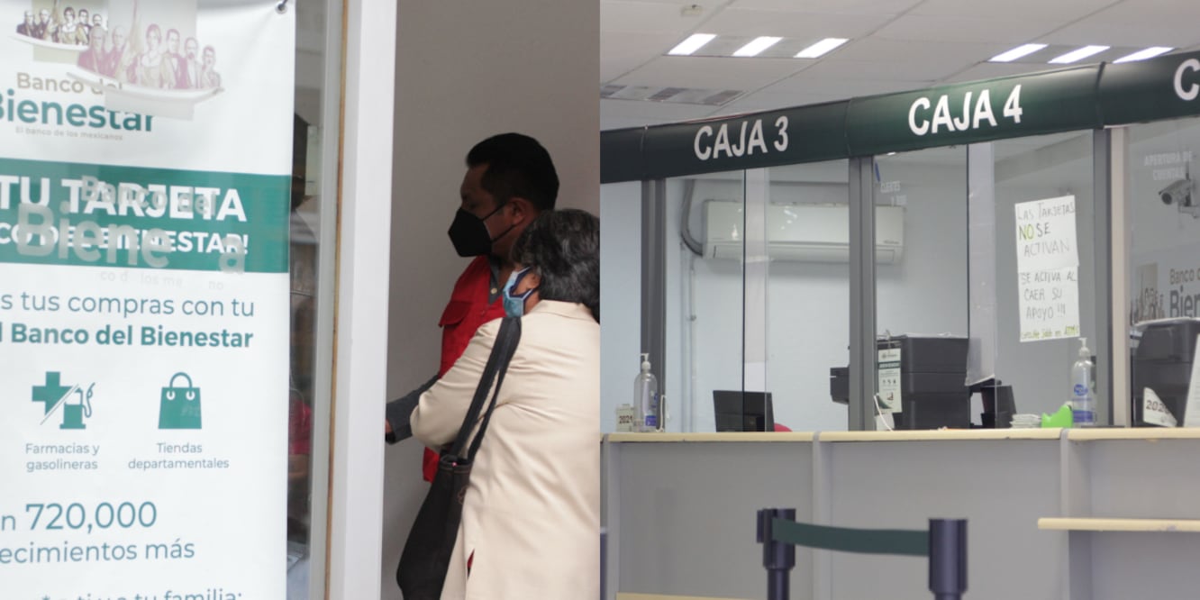 Uso de cajeros automáticos en el Banco del Bienestar / Foto EsImagen