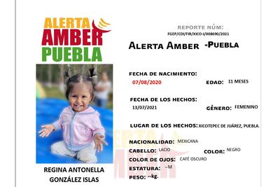 Alerta Amber por Antonella de 11 meses