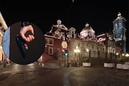 Así fue la balacera frente a la Catedral de Puebla tras un intento de robo