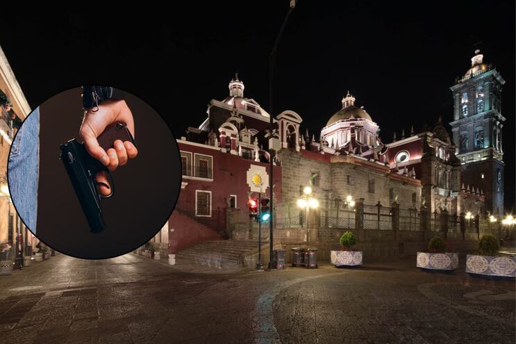 Así fue la balacera frente a la Catedral de Puebla tras un intento de robo