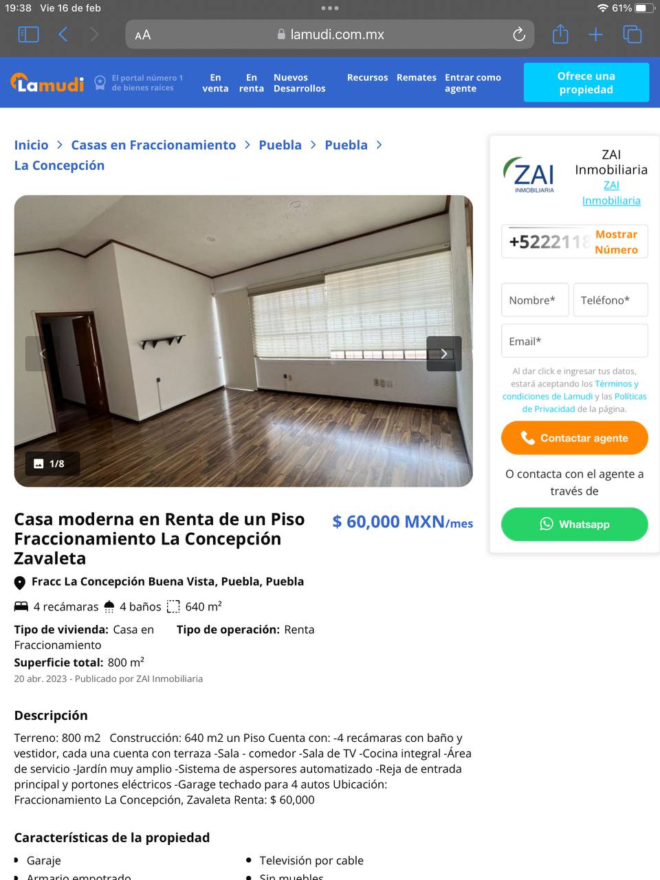 Conoce cuánto cuesta rentar una casa o departamento en Puebla | Redes sociales