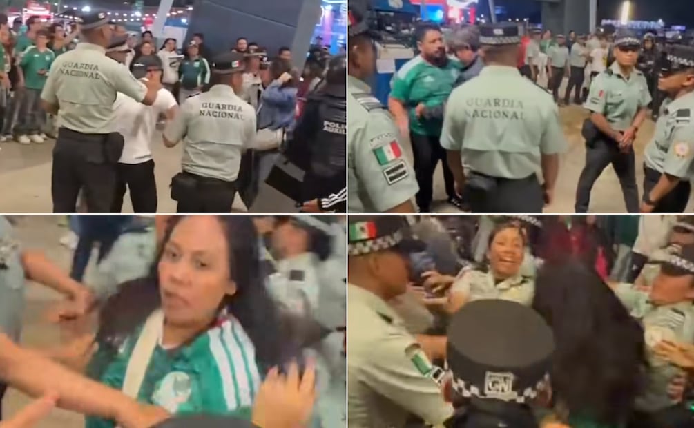 Aficionados se agarran a golpes tras el México vs Ghana en el Estadio Cuauhtémoc I Foto: RRSS