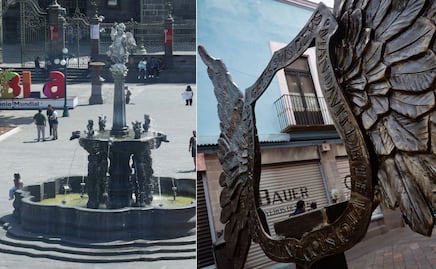 Fuente de San Miguel ya fue reparada; escultura de las alas está en mantenimiento