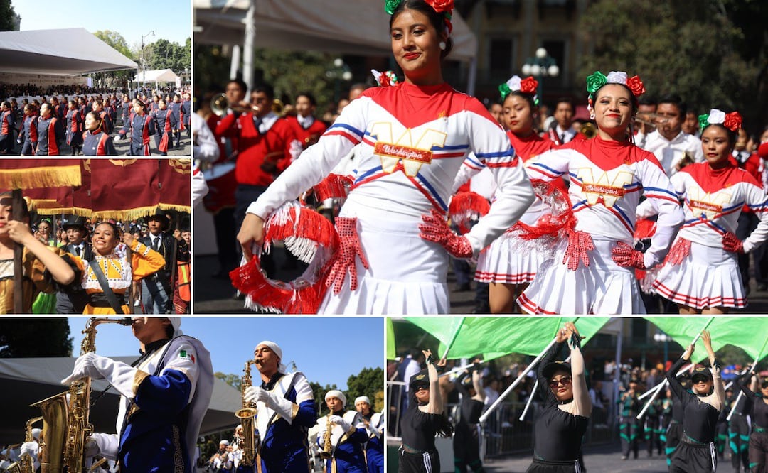 Más de 3 mil estudiantes participaron en el Desfile del 20 de noviembre en Puebla | Foto: EsImagen
