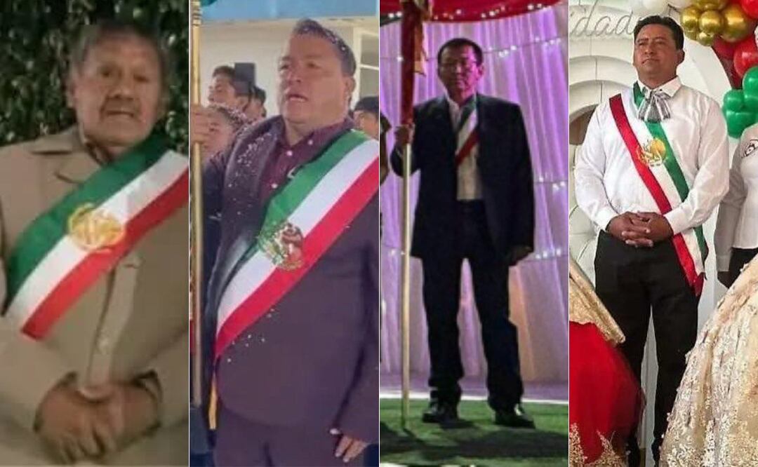 Autoridades municipales en Puebla hicieron mal uso de los símbolos patrios durante el Grito de Independencia | Foto: RRSS