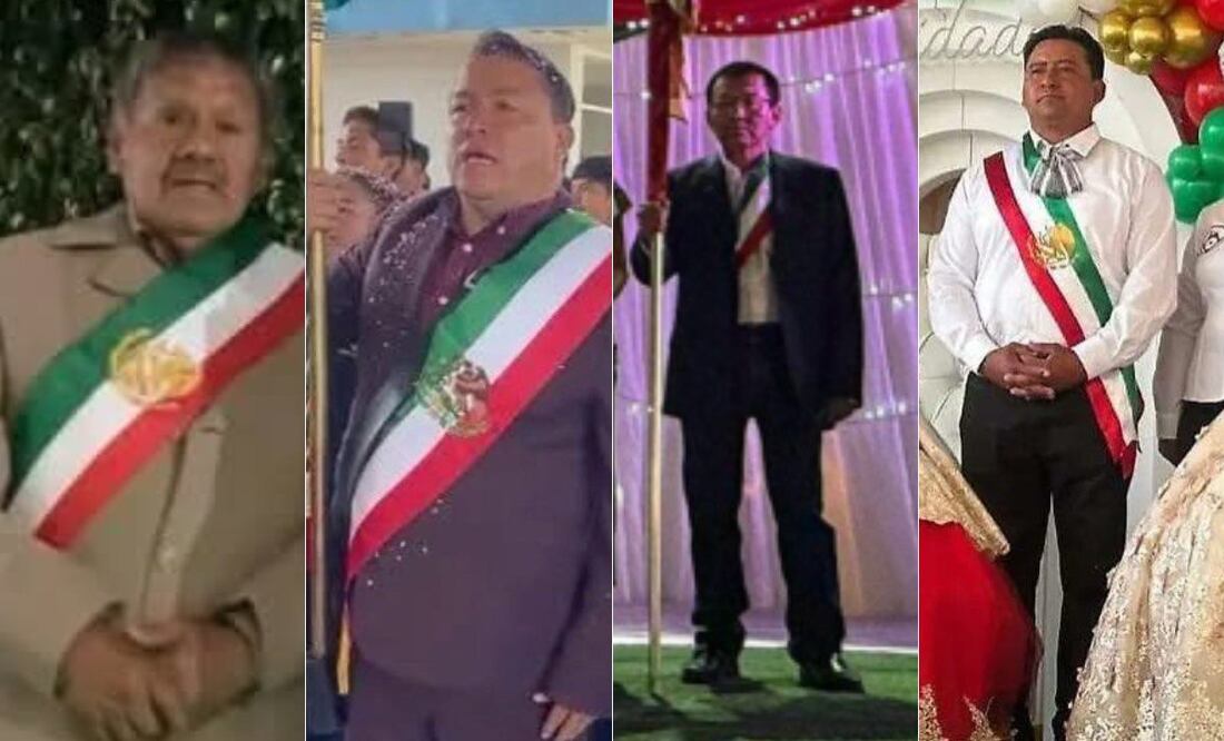 Autoridades municipales en Puebla hicieron mal uso de los símbolos patrios durante el Grito de Independencia | Foto: RRSS