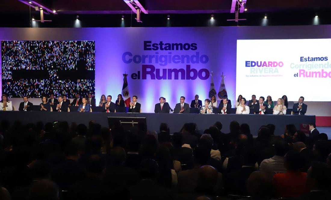 El mandatario informó sobre las acciones realizadas en su gobierno | Foto: Agencia Es Imagen para El Universal Puebla