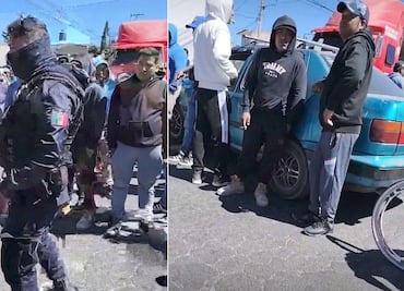 Bloquean carretera Amozoc-Oriental por supuesto rapto de dos niñas; ya las encontraron