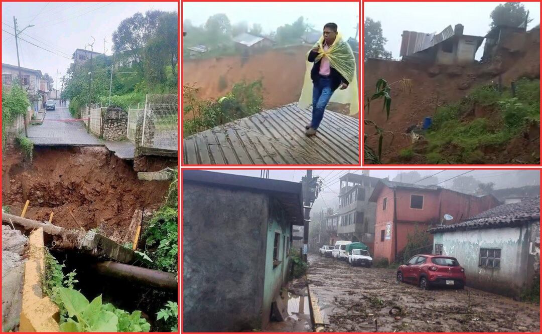 Las lluvias provocaron deslaves y derrumbes en Puebla | Foto: RRSS