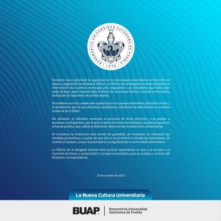 Exalumno golpea a su novia en Ciudad Universitaria