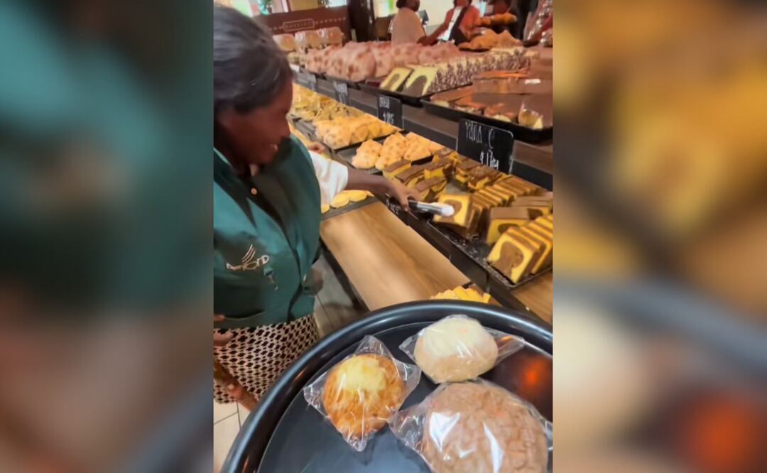 La mujer eligió muy contenta el pan que llevó para ella y su familia | Tiktok Fer Canal
