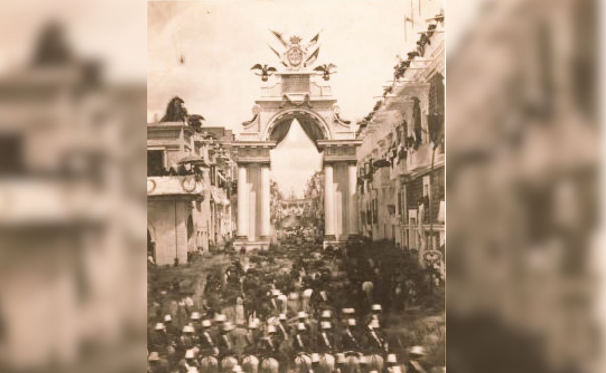 Así se adornaron las calles de Puebla para recibir a Maximiliano y Carlota