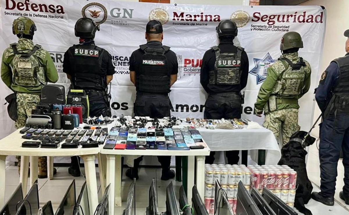 Aseguran drogas y objetos prohibidos en el penal de Tepexi