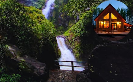 Escapa del calor en estas cabañas con cascadas en Puebla
