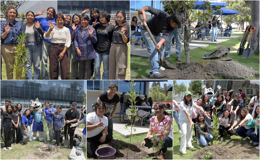 La Rectora Lilia Cedillo supervisó la jornada de arborización realizada en la Facultad de Ciencias Biológicas | Foto: BUAP
