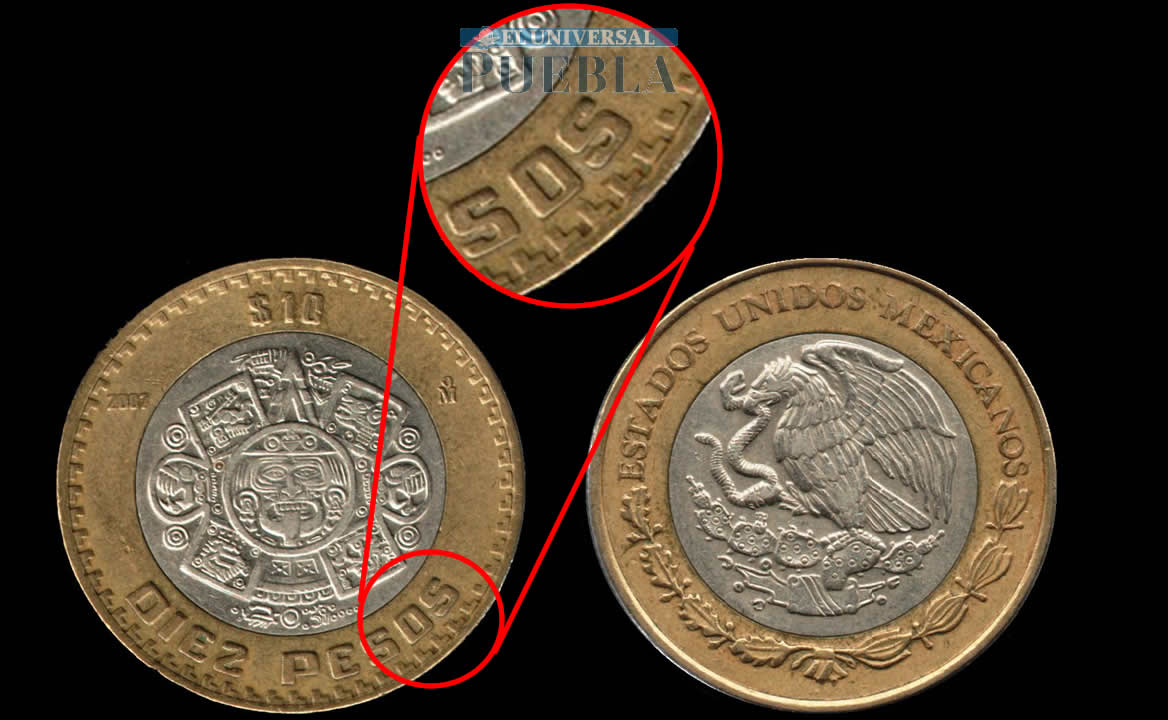 Este error de acuñación eleva el valor de las monedas de 10 pesos