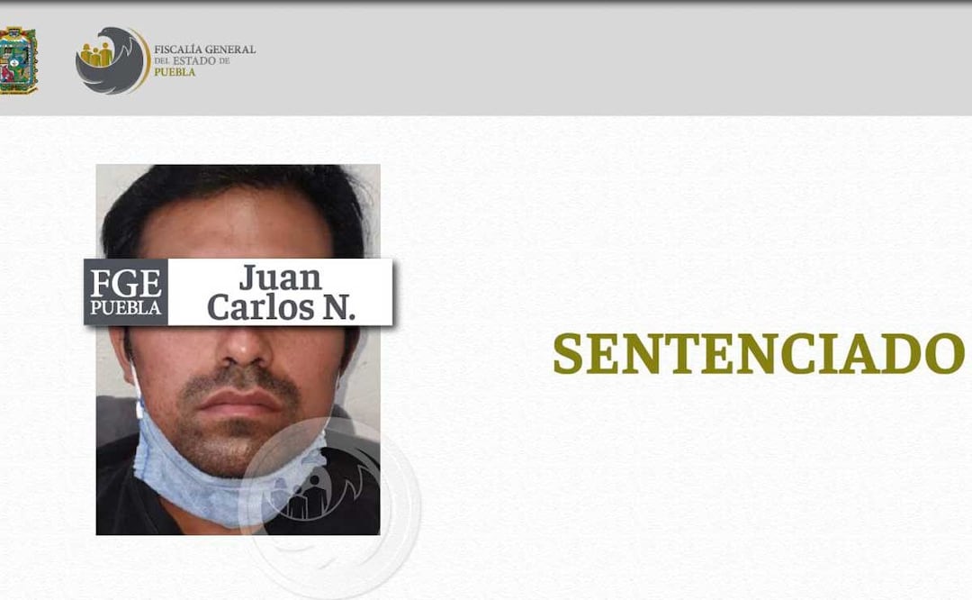 Este sujeto tendrá que pasar 25 años en prisión por violar a su hija | Foto: Fiscalía Puebla