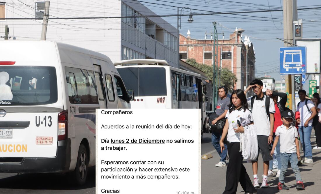Conductores del transporte público alistan paro de actividades I Foto: El Universal Puebla