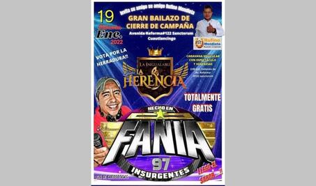 Candidato organiza mega baile Ómicron para su cierre de campaña