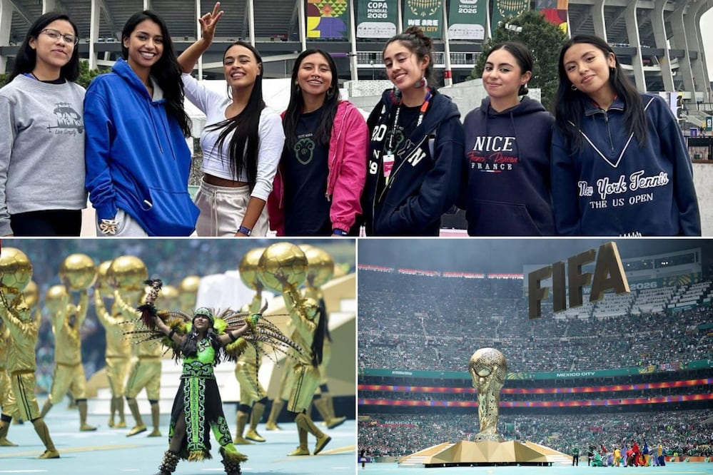 Siete bailarinas de Amozoc representaron a Puebla durante la ceremonia inaugural del Mundial | Foto: Cia. De Danza Folklorica Tenochtitlan A.C / FIFA