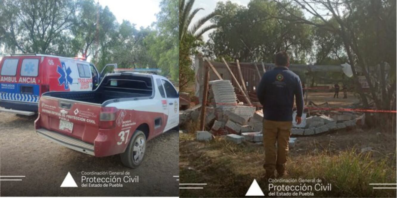 Estalló un polvorín en Santo Tomás Hueyotlipan / Foto Redes sociales de PC estatal de Puebla