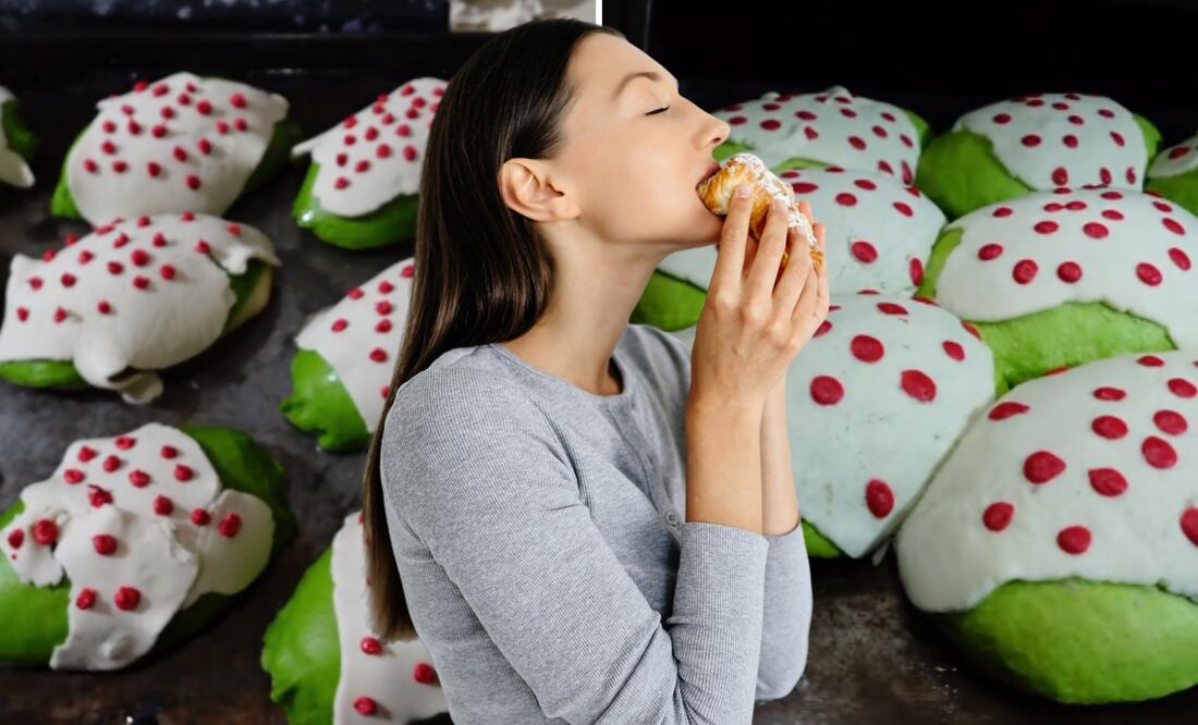 Las conchas inspiradas en el chile en nogada son la manera perfecta de terminar la temporada | Foto: Captura TikTok / Freepik