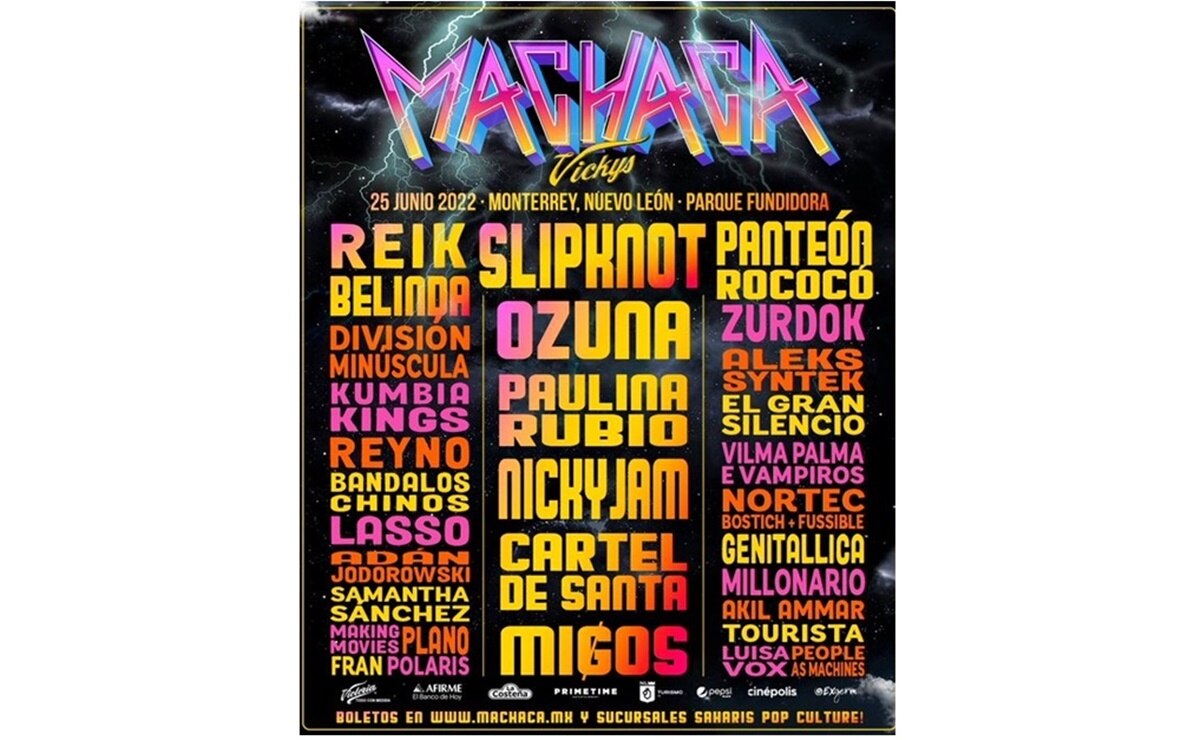 De Slipknot a Paulina Rubio: Festival Machaca 2022 anuncia cartel