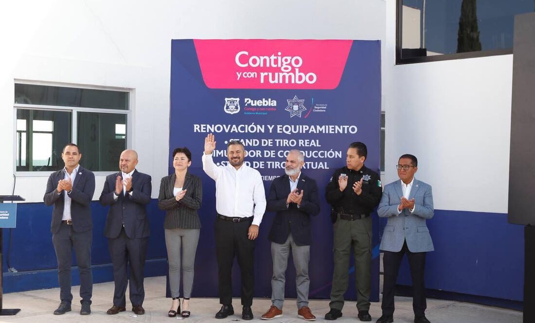 Adán Domínguez encabezó el evento en la SSC | Foto: Ayuntamiento de Puebla