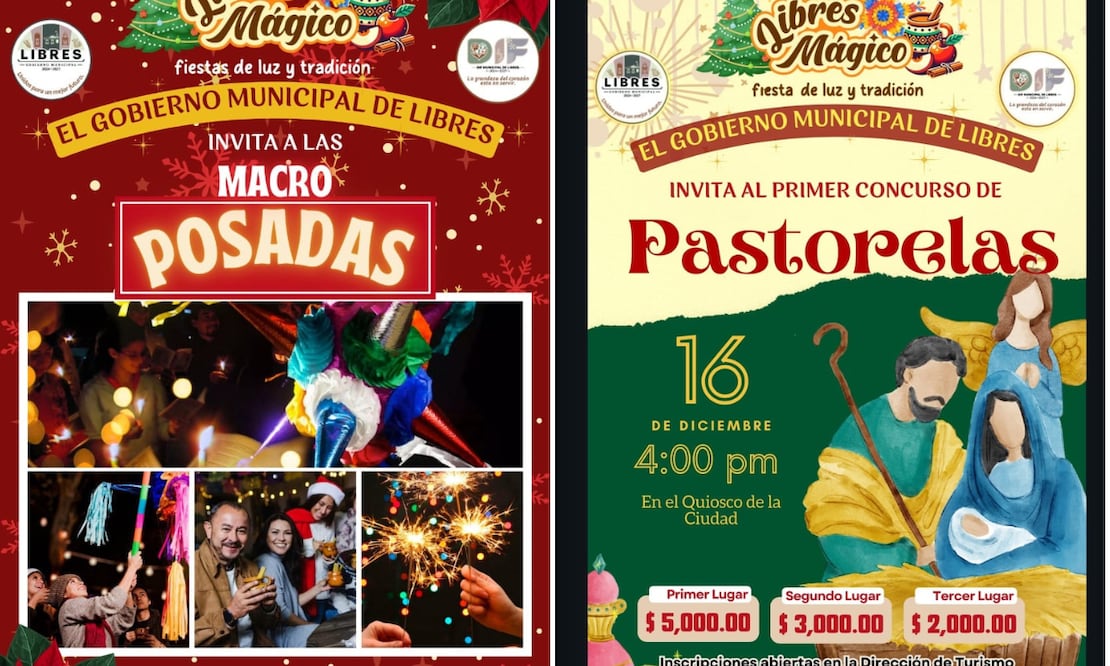 En el municipio de Libres, Puebla, se llevan a cabo las macro posadas / Foto: Redes Sociales