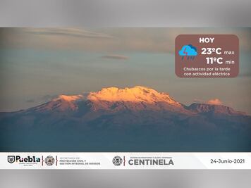 Pronóstico del clima en Puebla: lluvias y actividad eléctrica este 24 de junio 2021