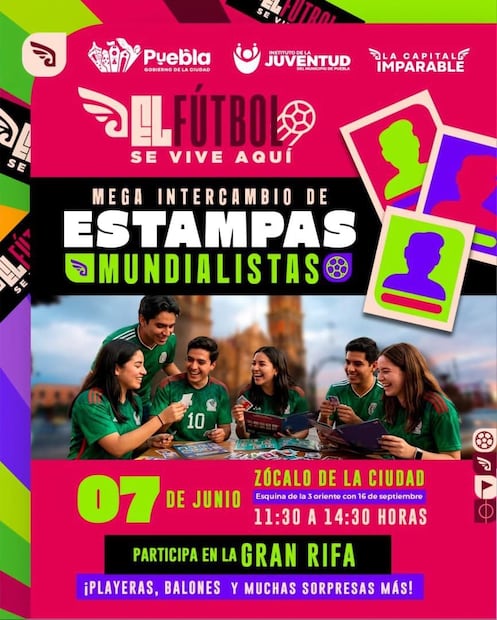 Habrá megaintercambio de estampas en el zócalo de Puebla | Foto: Gobierno de la Ciudad