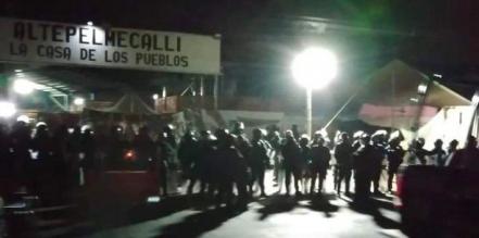 Plantón en Bonafont se termina: Guardia Nacional y Policía desalojan a manifestantes