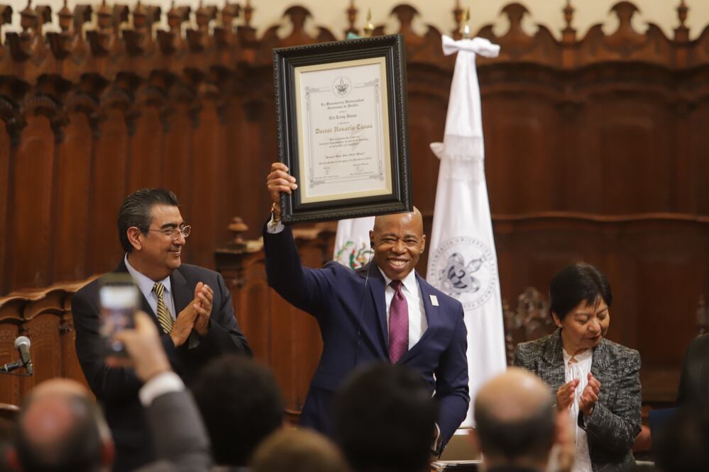 El alcalde de Nueva York, Eric Adams, está de visita en Puebla | Foto: Agencia Es Imagen para El Universal Puebla