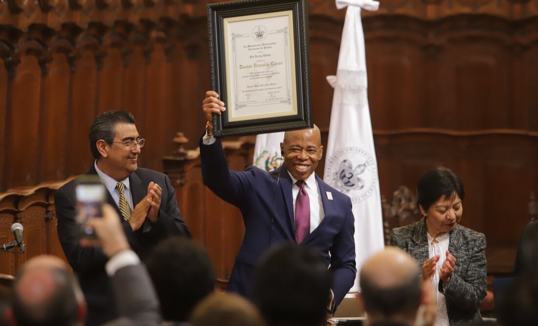 El alcalde de Nueva York, Eric Adams, está de visita en Puebla | Foto: Agencia Es Imagen para El Universal Puebla