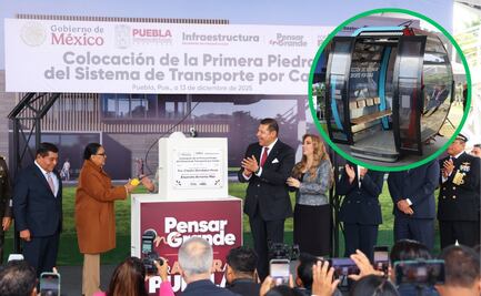 Cablebús en Puebla: Alejandro Armenta coloca la primera piedra del nuevo sistema de transporte