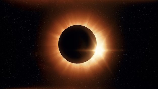Eclipse total del sol en Puebla. Fuente: Freepik.