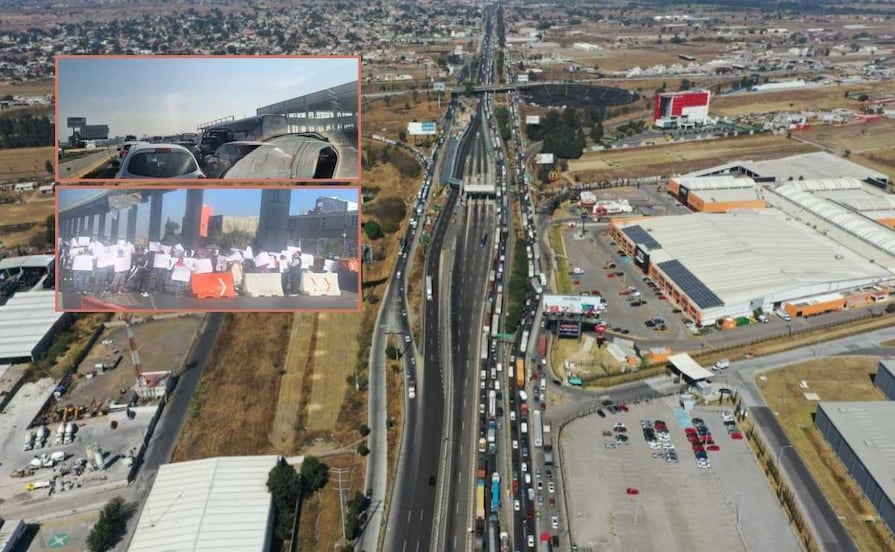 Caos en la autopista México-Puebla, un bloqueo en el Puente de la Concordia impide llegar a la CDMX