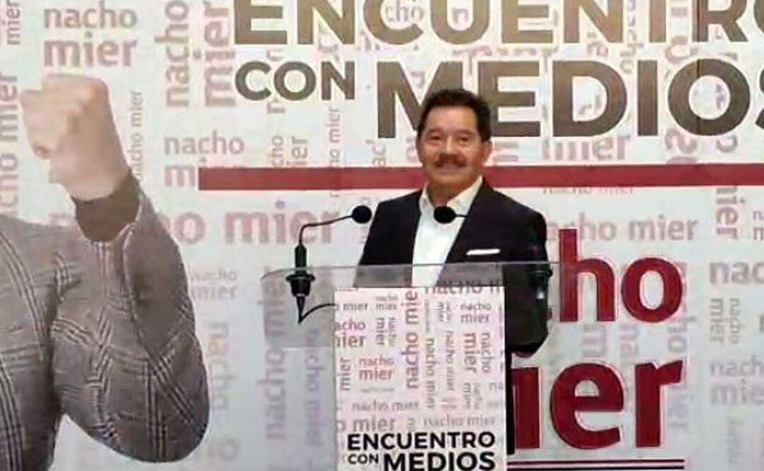 El diputado federal de Morena, Ignacio Mier Velazco, ofreció una conferencia de prensa en Puebla | Foto: Agencia Es Imagen para El Universal Puebla