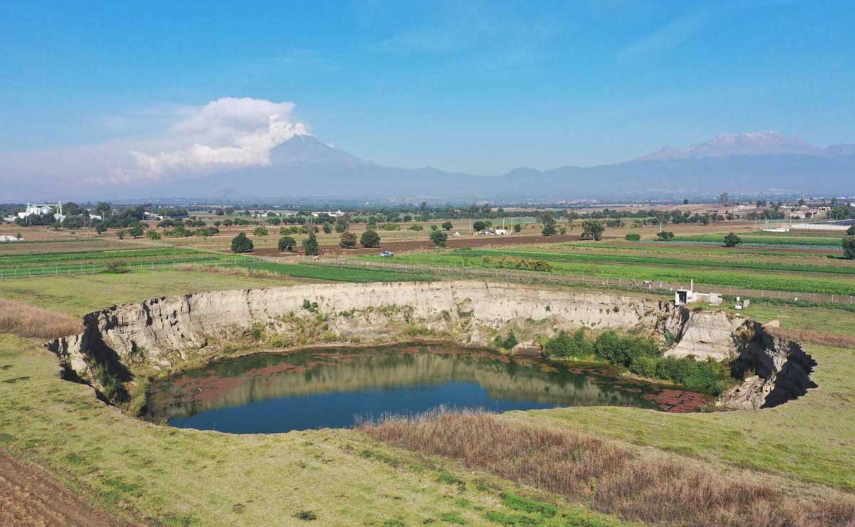 Desolado y en el olvido, así luce el socavón de Zacatepec a dos años de su aparición