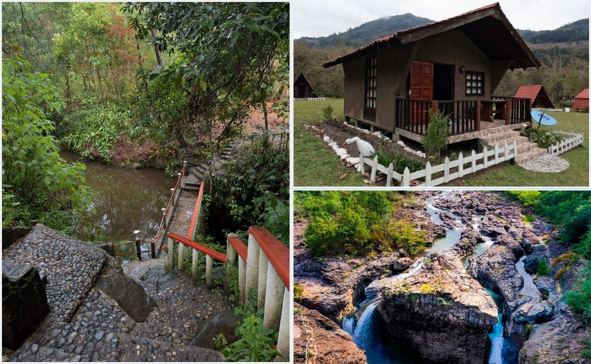 Cabañas cerca de Puebla en medio del bosque y con cascadas