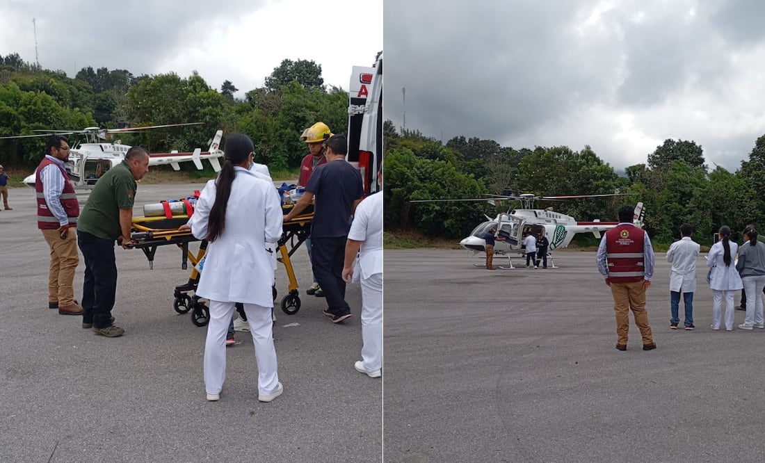 Su estado de salud lo reportan como grave; tuvo que ser trasladado en helicóptero I Foto: Gobierno del Estado