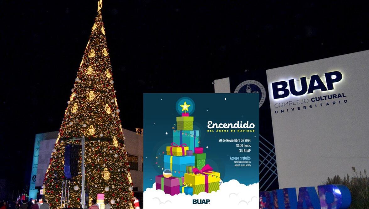 La BUAP ya anunció la fecha del encendido del árbol de Navidad | Foto: BUAP