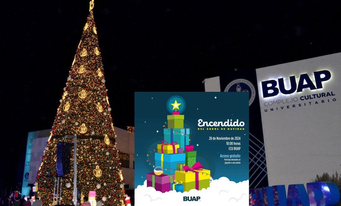 La BUAP ya anunció la fecha del encendido del árbol de Navidad | Foto: BUAP