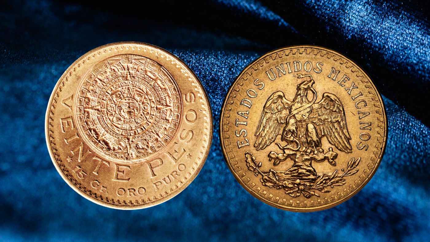 Moneda de oro Azteca de 20 pesos