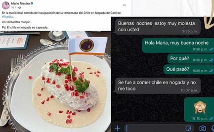 Diputado se pone la del Puebla con los Chiles en Nogada